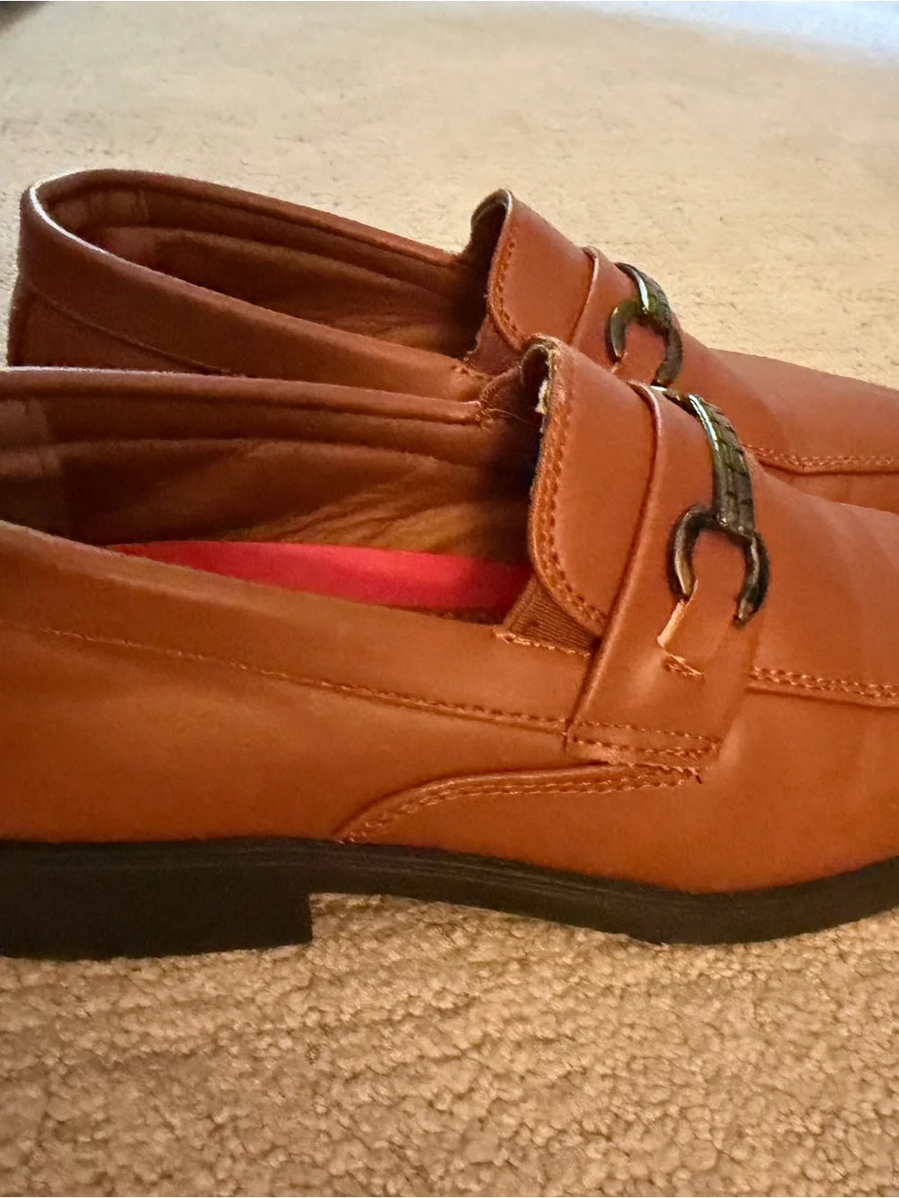 Josmo Brown Boys' Dress Loafers with Bit Detail